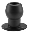 Ass Tunnel Plug Silicone Noir Extra-Large 9 x 7 cm