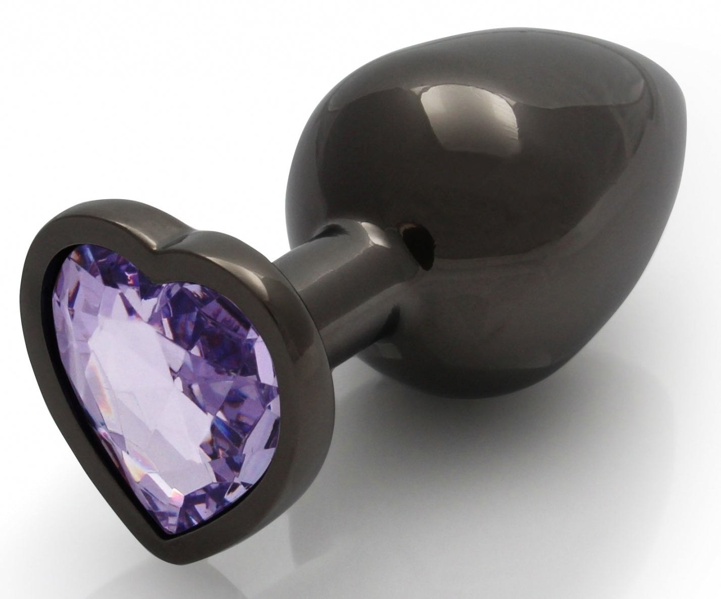 Bijou anal Heart Gem M 7 x 3.3cm Noir-Violet