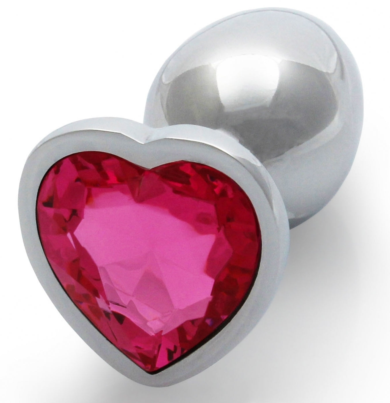 Bijou anal Heart Gem S 6 x 2.6cm Argenté-Rose