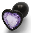 Bijou anal Heart Gem S 6 x 2.6cm Noir-Violet