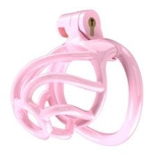 Cage de chasteté Tortille S 6 x 3.4 cm Rose