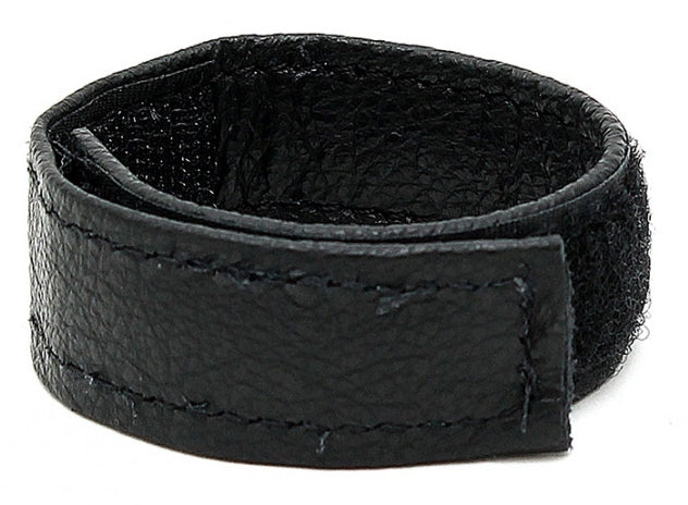 Cockring en cuir avec Scratch 22mm Noir