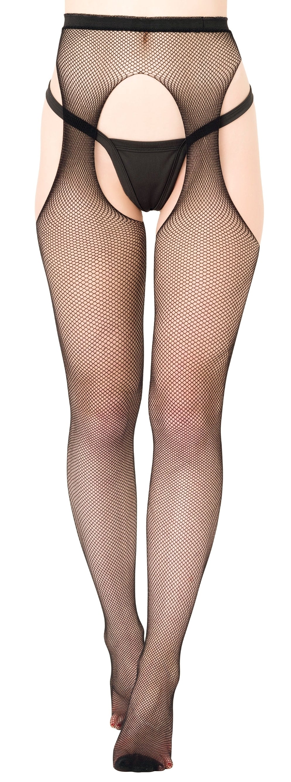 Collants Fishnet Suspender Noirs