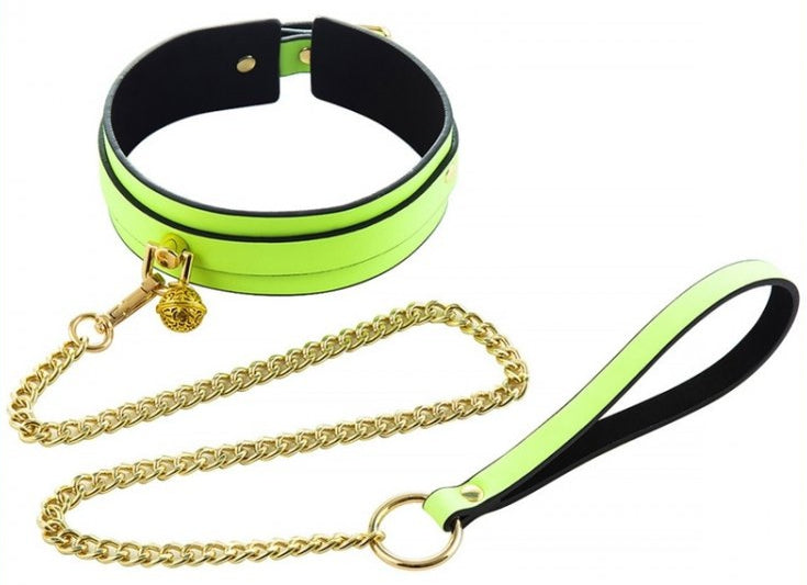 Collier-laisse phosphorescent Luminous Vert