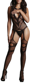 Combi sexy Suspender Noir