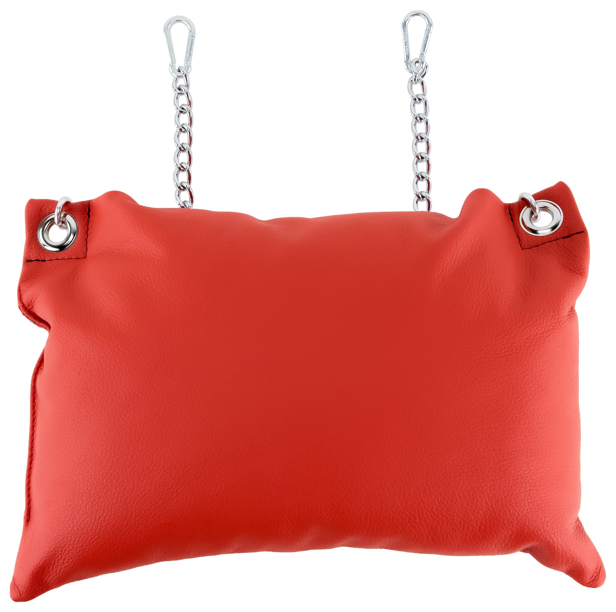 Coussin en cuir 23 x 32cm + Chaînes Rouge