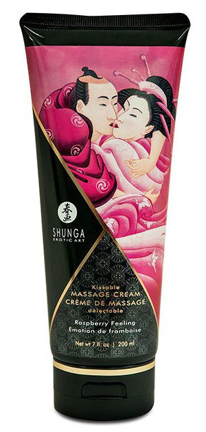 Crème de massage Comestible Emotion FRAMBOISE - 200ml