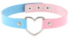 Ras de cou HEART DUO Bleu-Rose