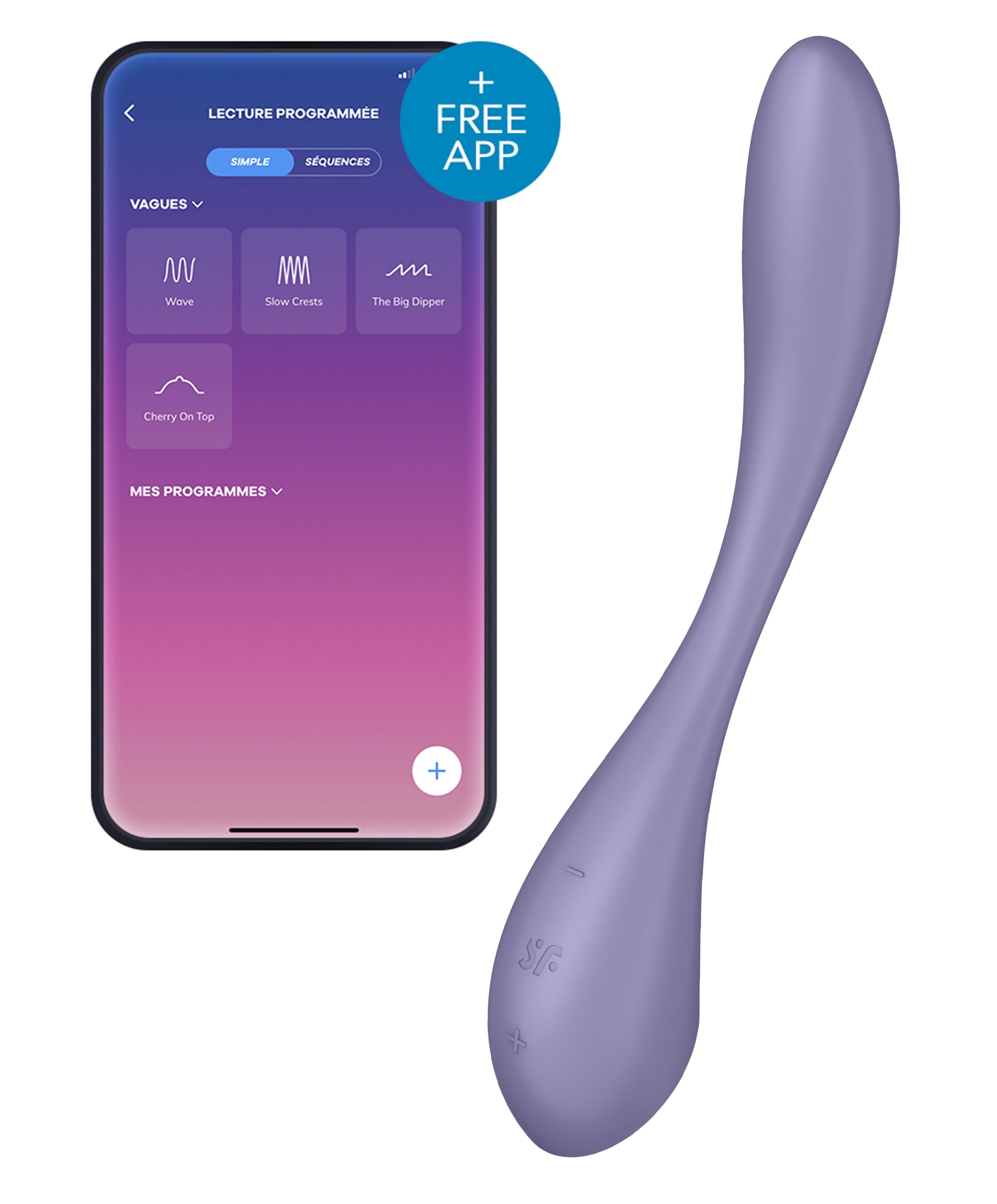 Vibro connecté G-Spot Flex 5+ Satisfyer Mauve