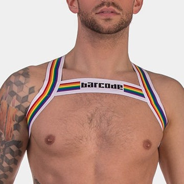 Harnais élastique Barcode Pride Blanc