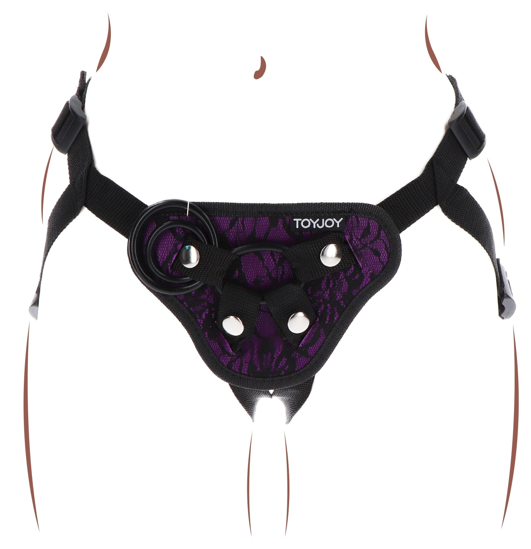 Harnais pour Gode ceinture Strap-On Get Real Violet