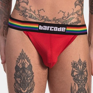 Jockstrap Barcode Pride rouge