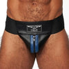 Jockstrap en cuir Mister B Noir-Bleu