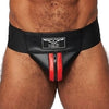 Jockstrap en cuir Mister B Noir-Rouge