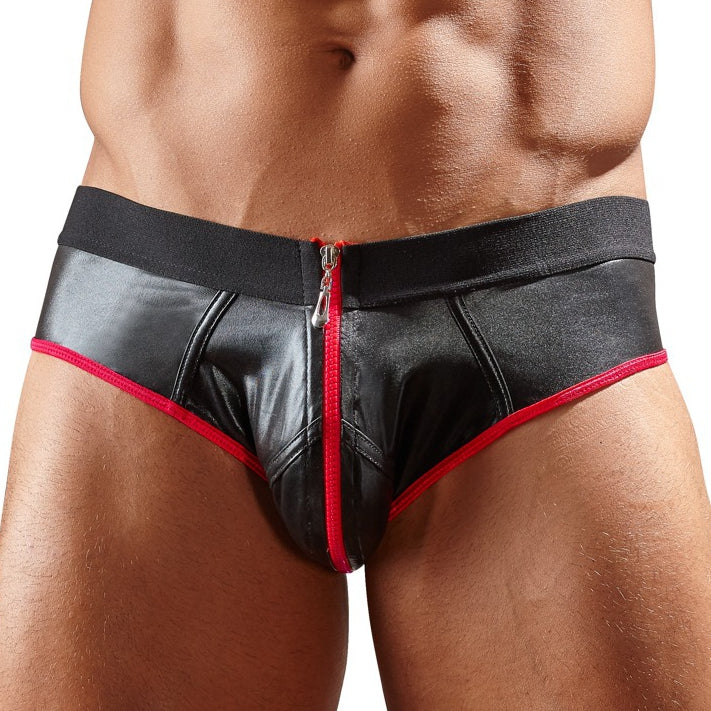 Jockstrap Joy Zip Noir-Rouge