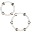 Lot de 2 Cockrings Transparents avec Billes