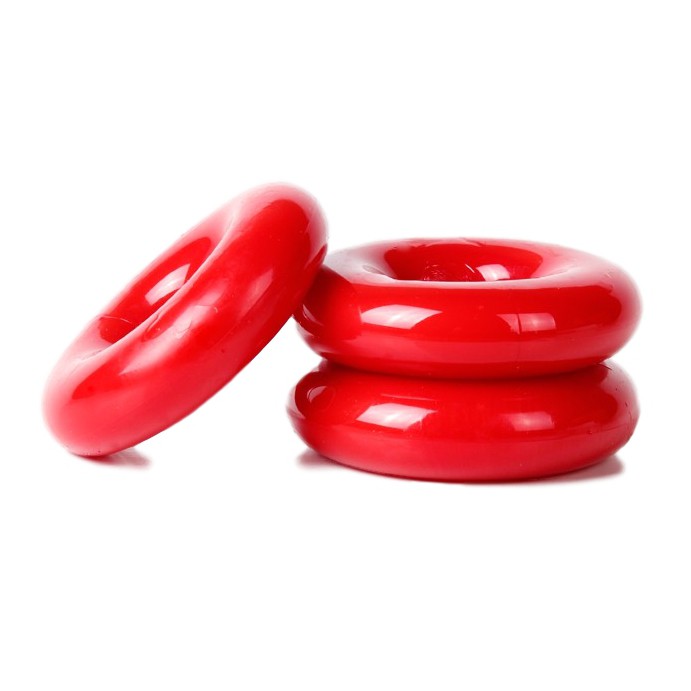 Lot de 3 cockrings Chubby Rouge