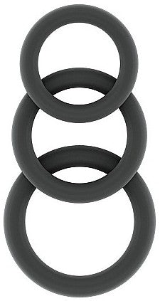 Lot de 3 cockrings Silicone Sono n°25 Gris