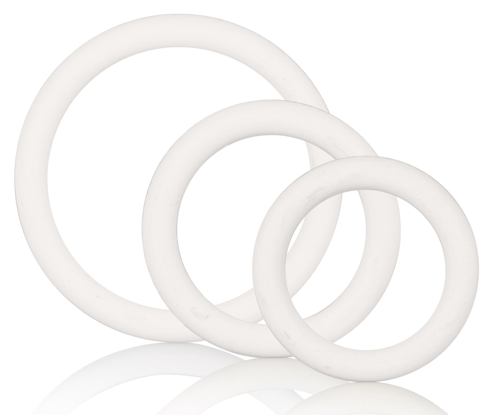 Lot de 3 cockrings souples Blanc