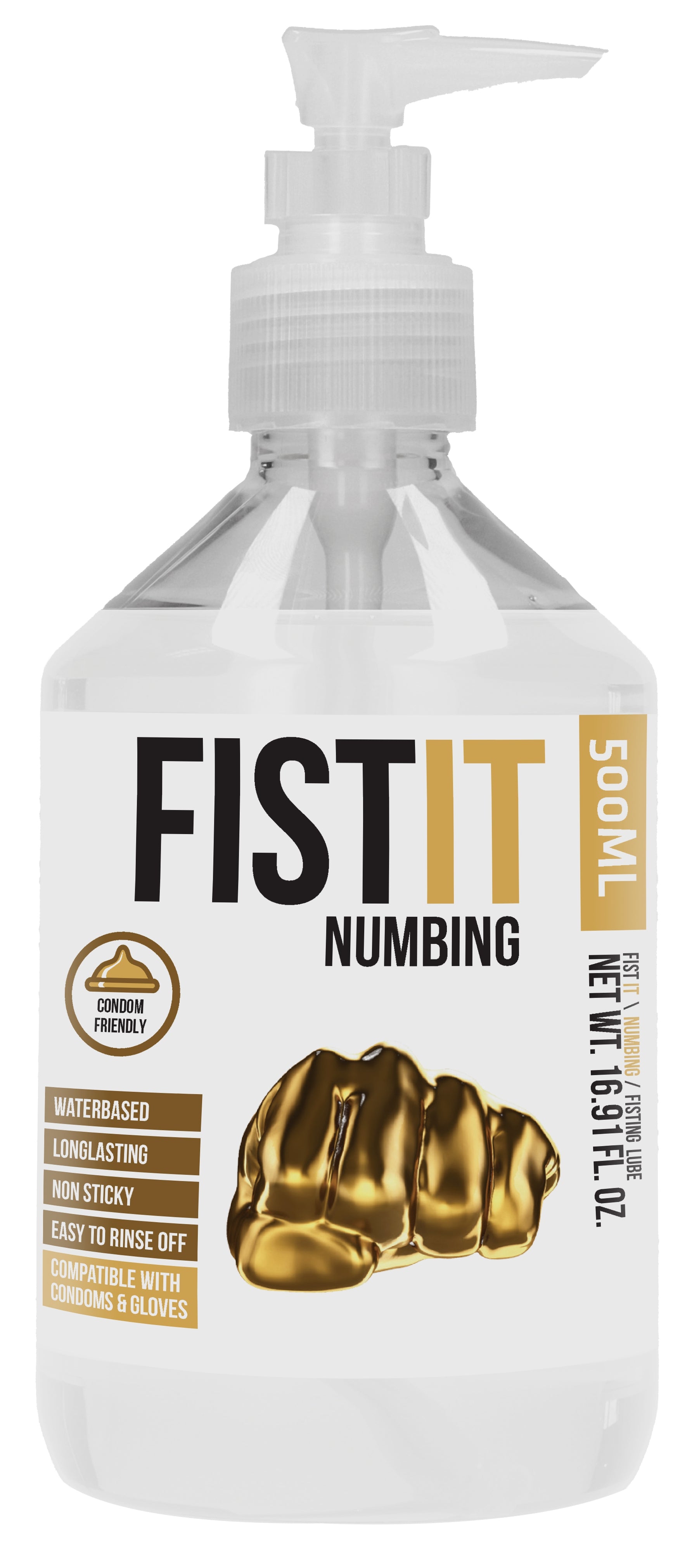 Lubrifiant relaxant Fist It Numbing - Bouteille Pompe 500ml