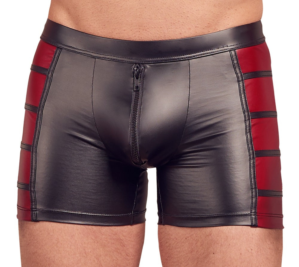 Boxer long VEGA Noir-Rouge