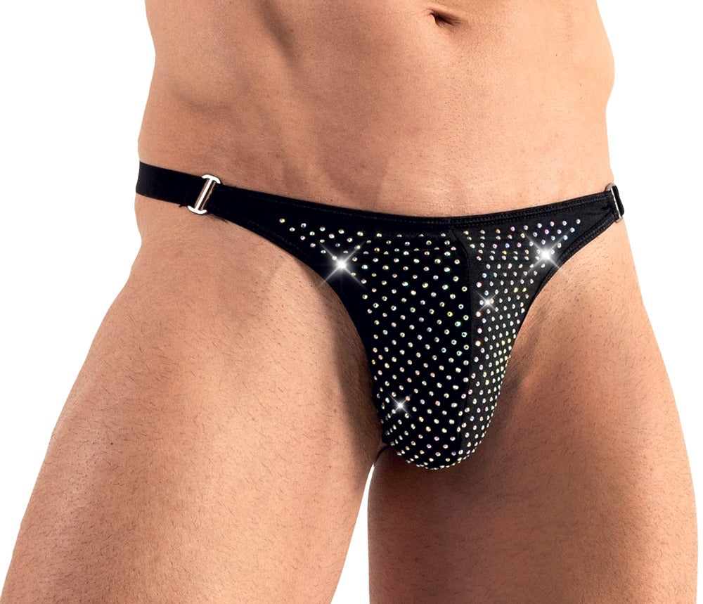 String avec strass brillants ARTEMIS Noir