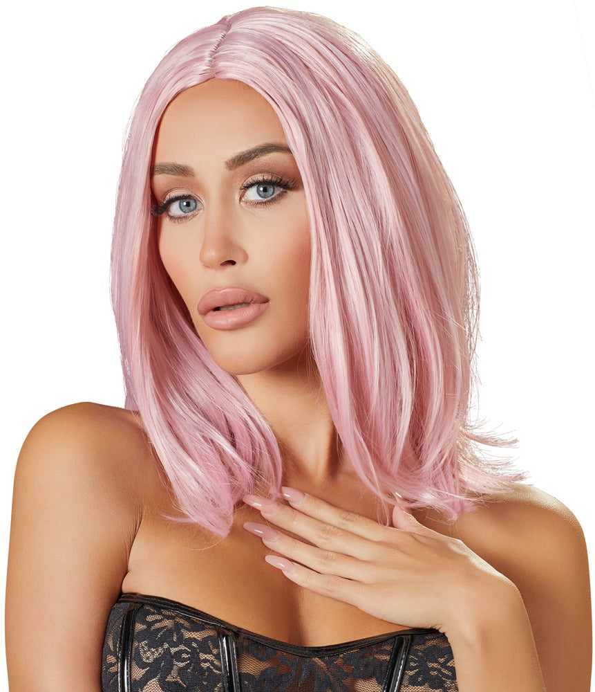 Perruque Cheveux mi-longs Roses