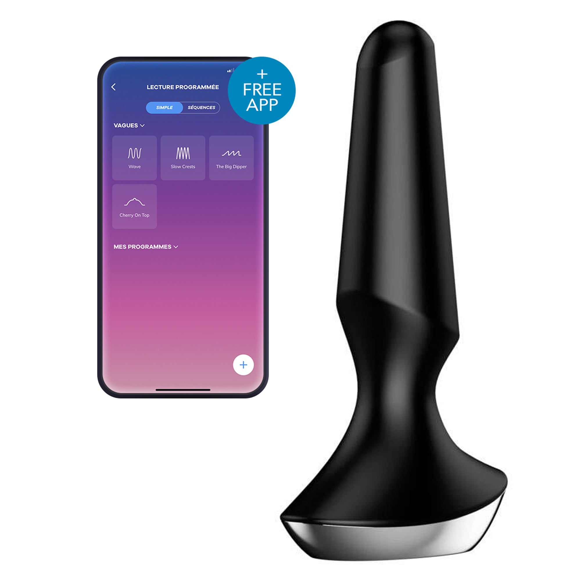 Plug anal vibrant connecté Ilicious 2 Satisfyer 10 x 3cm Noir