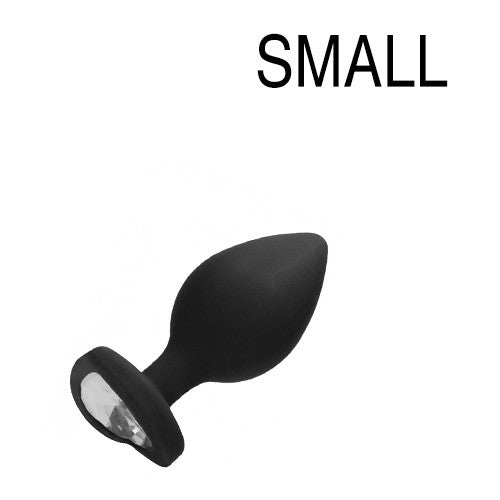 Plug Bijou Anal silicone Heart Noir 6 x 2.8 cm