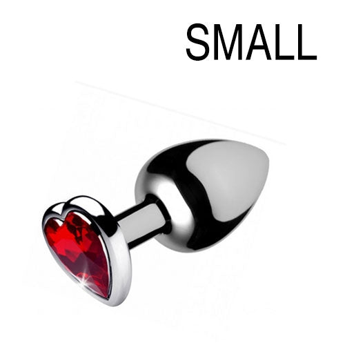 Plug bijou Heart Gem Rouge 6.5 x 2.7 cm