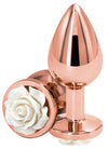 Plug Bijou REAR M 7 x 3.4cm Rose-Blanc