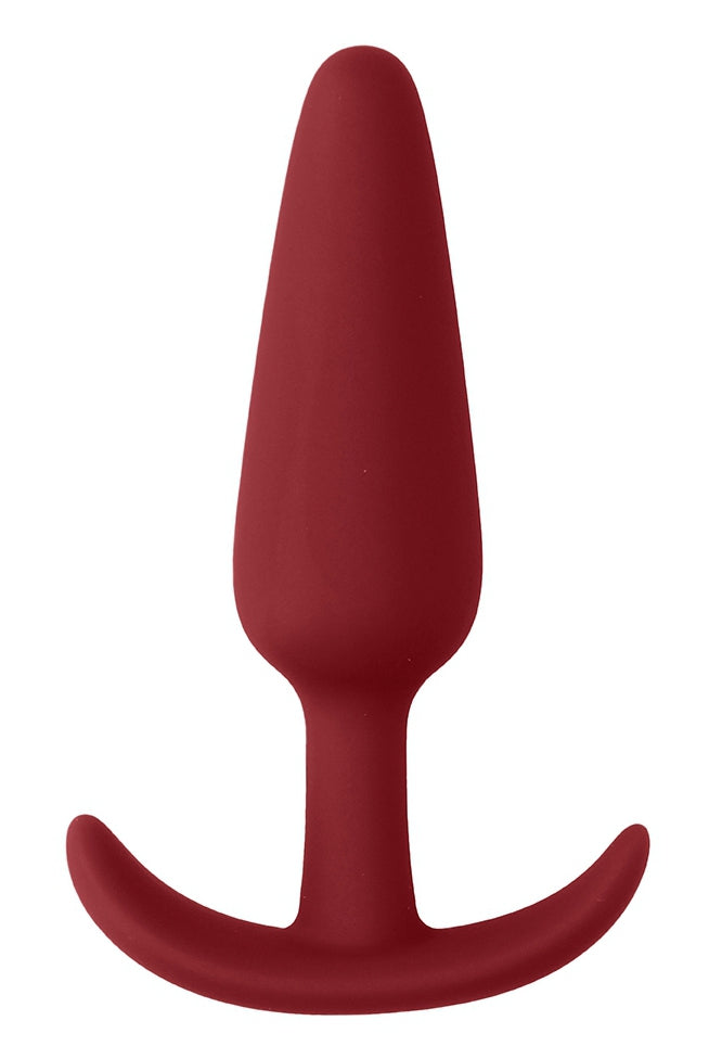 Plug en silicone Slim Butt 7.5 x 2cm Rouge