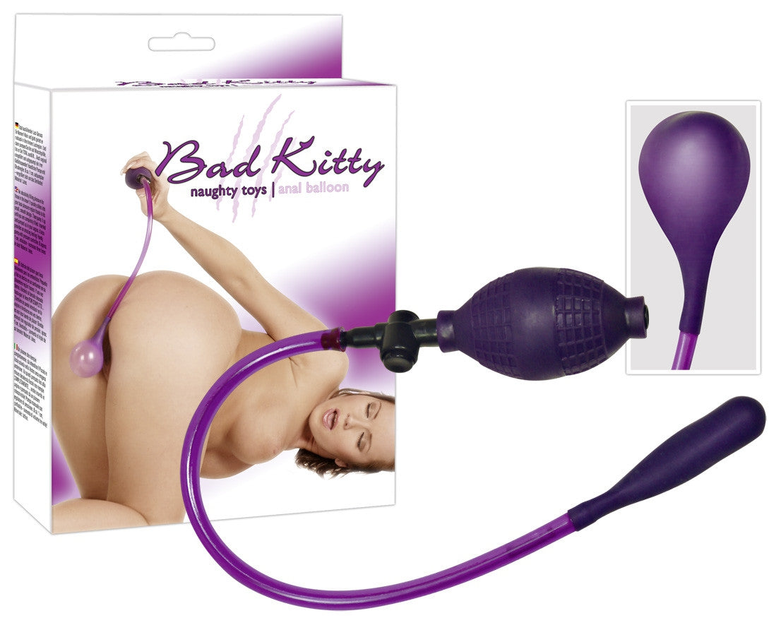 Plug gonflable Ballon Bad kitty 8 x 9cm Violet