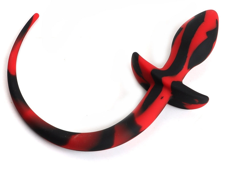 Plug Queue de chien Dog Tail 7.5 x 3.1cm Noir-Rouge