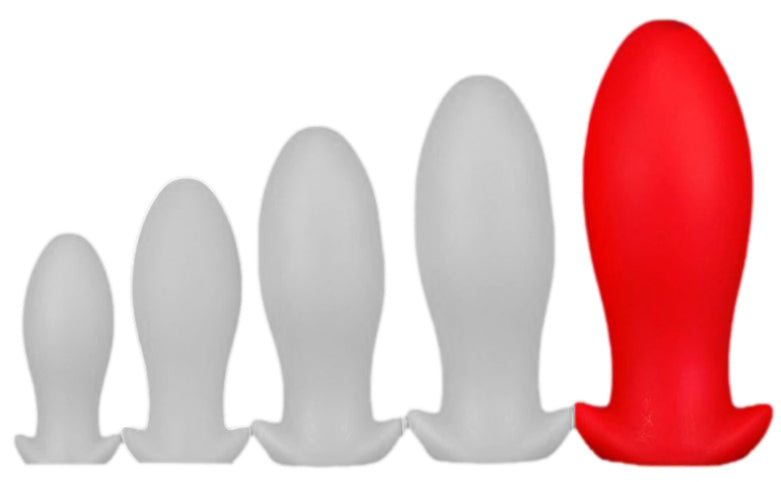 Plug silicone Saurus Egg XXL 18.5 x 8.3cm Rouge