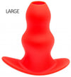 Plug Tunnel Stretch Rouge Large 15 x 7cm