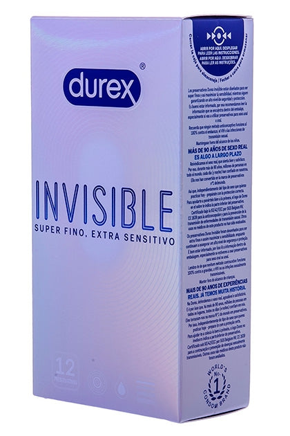 Préservatifs fins Invisible Durex x12