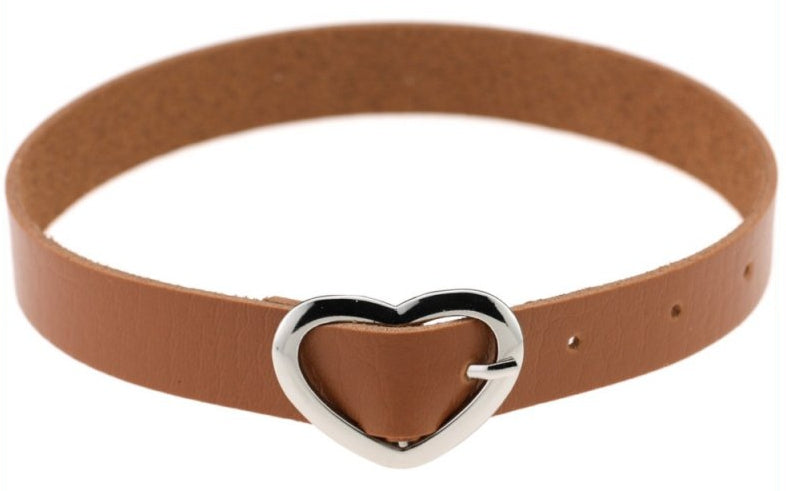 Ras de cou Heart Attach Marron