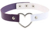 Ras de cou Heart Duo Violet-Blanc