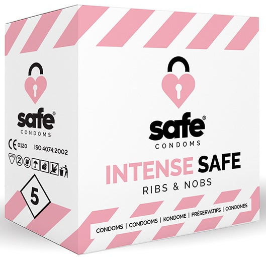 Préservatifs texturés INTENSE SAFE x5