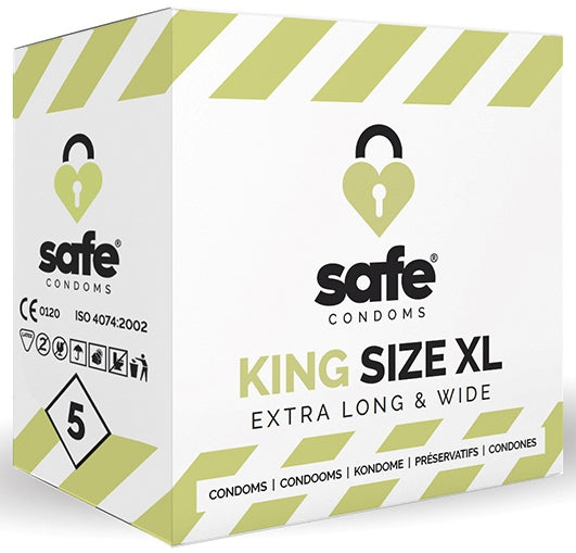 Préservatifs XXL en latex King Size XL SAFE x5