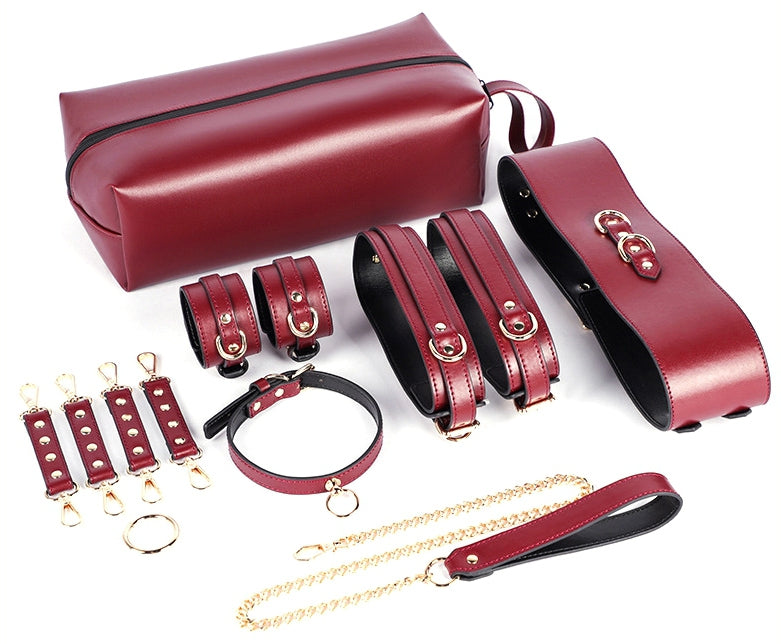 Set BDSM 6 pièces Rouge foncé