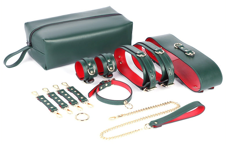 Set BDSM 6 Pièces Vert-Rouge