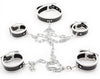 Set de restriction Collier et menottes Noir-Blanc