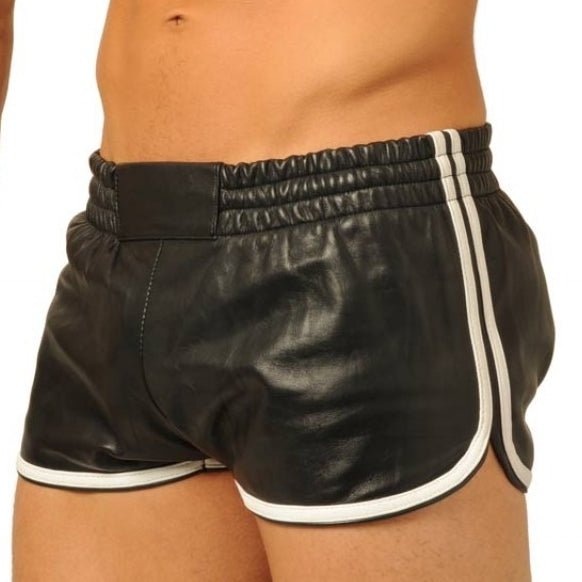 Short en cuir Fist Noir-Blanc