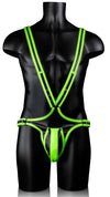 Singlet phosphorescent Body Glow Noir-Vert Néon