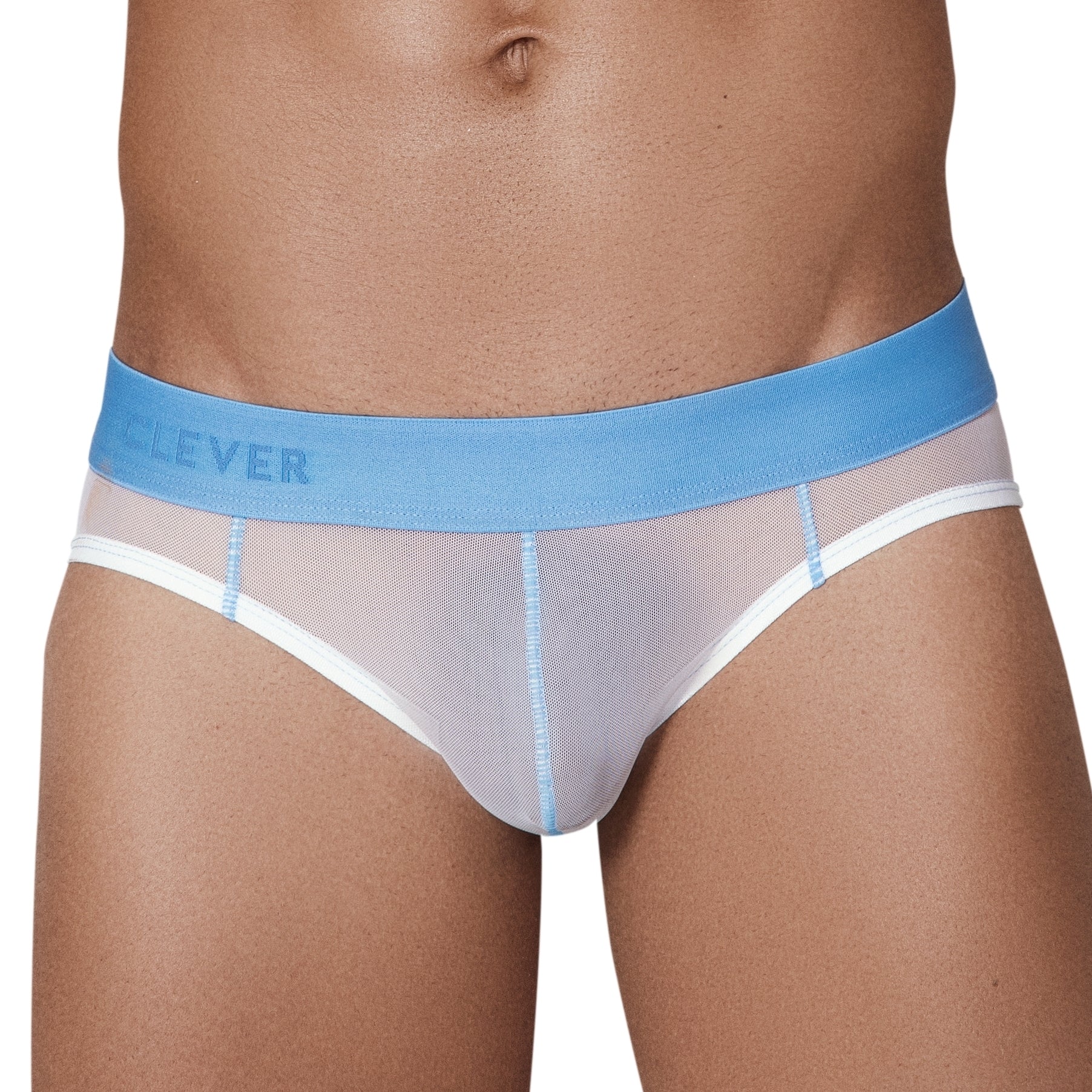 Slip transparent Hunch Brief Blanc-Bleu