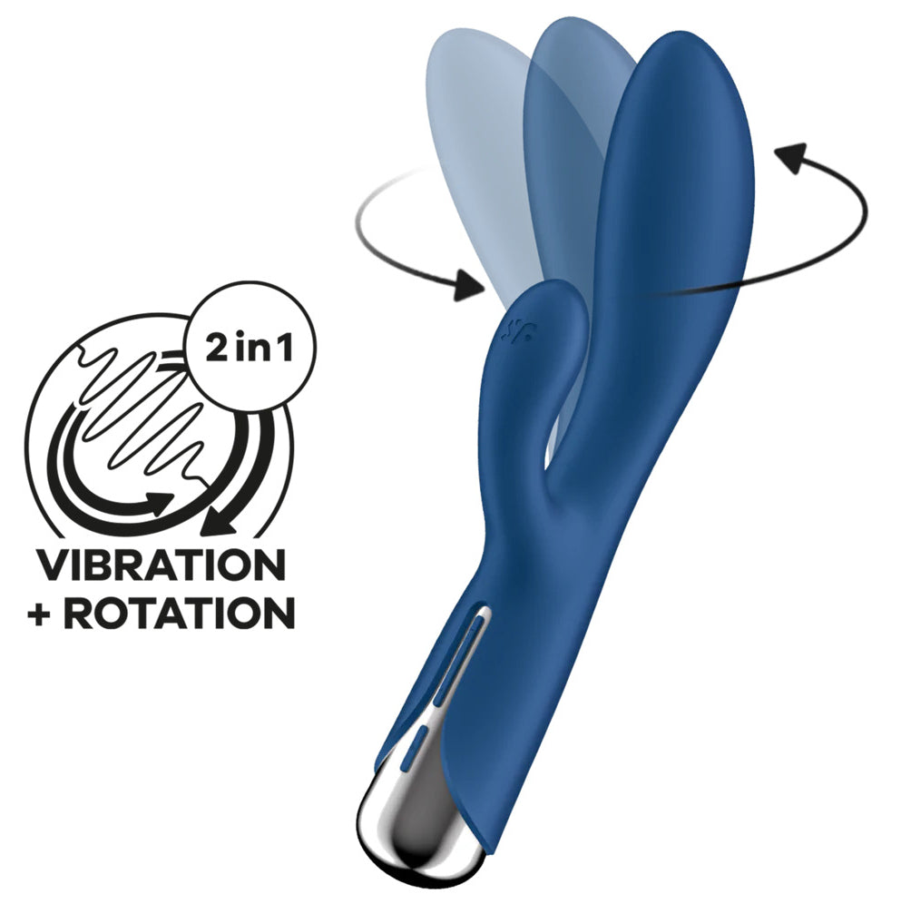 Vibro Rabbit Spinning Rabbit 1 11 x 3.5cm Bleu